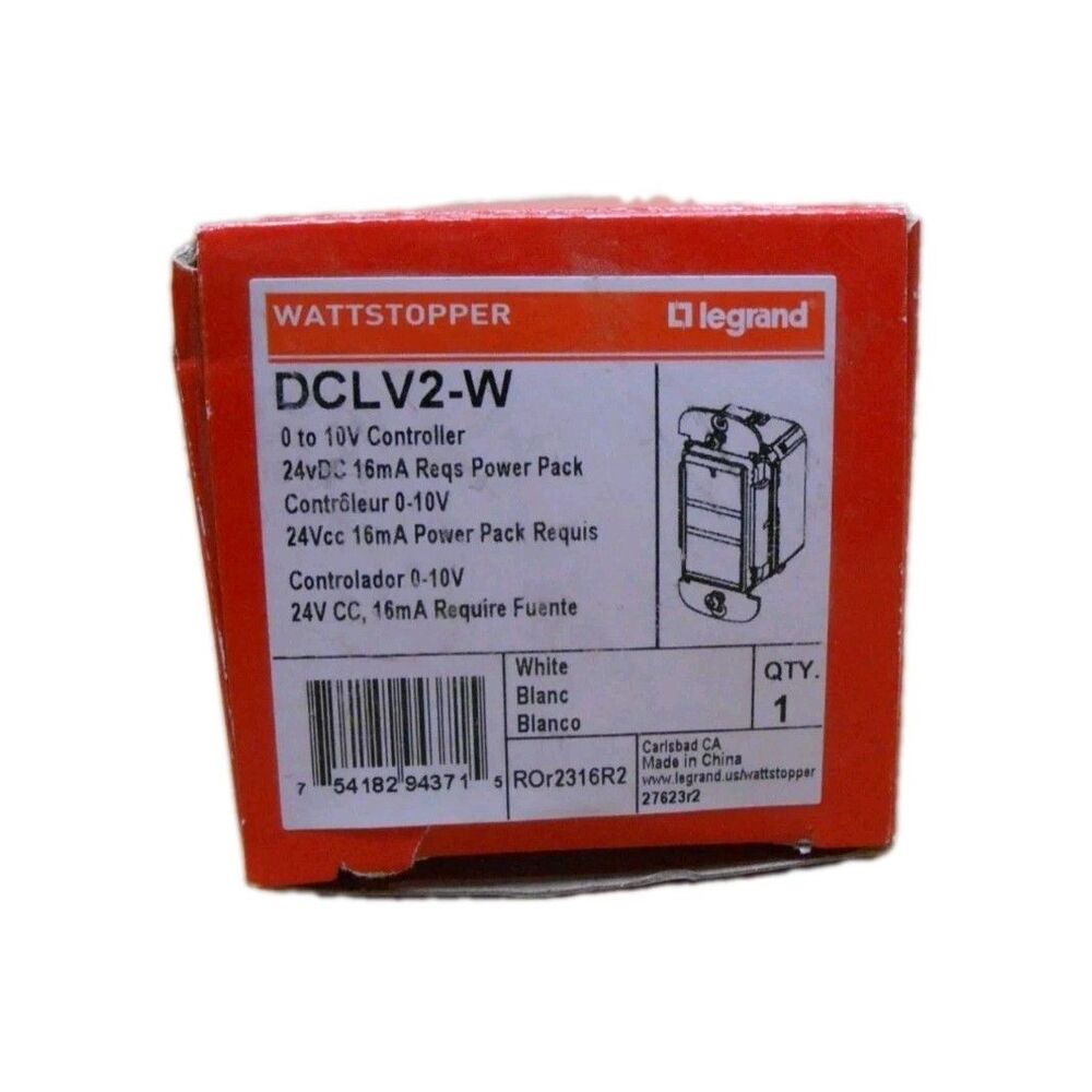 WATTSTOPPER LEGRAND DCLV2-W CONTROLLER POWER PACK 0-10V 24VDC WHITE (7 AVAIL)
